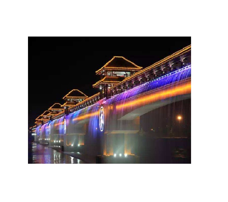 智能照明管控系统应用于宝鸡渭河东岭廊桥